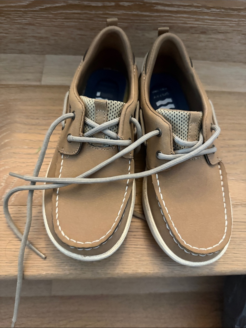 Sperry Kids Tan Lace-Up Dress Shoes